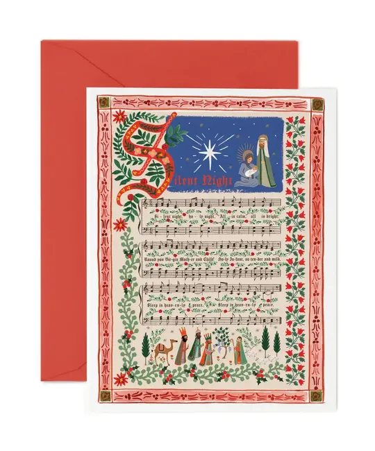 Rifle Paper Co - RP RPGCHO0071 - Silent Night Christmas Carol Holiday Card