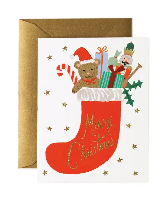 Rifle Paper Co - RP RPGCHO0073 - Toy Stocking Holiday Card