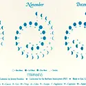 Margins Imprint - MAR MAR CAWA - 2026 Blue Foil on Ivory Moon Phase Calendar (unframed)