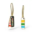 Yellow Owl Workshop - YOW YOW JE - Color Swatch Book Drop Earrings