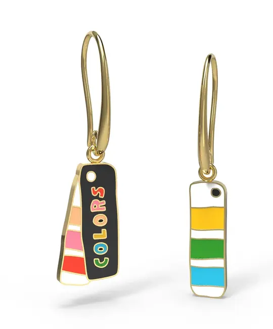 Yellow Owl Workshop - YOW YOW JE - Color Swatch Book Drop Earrings