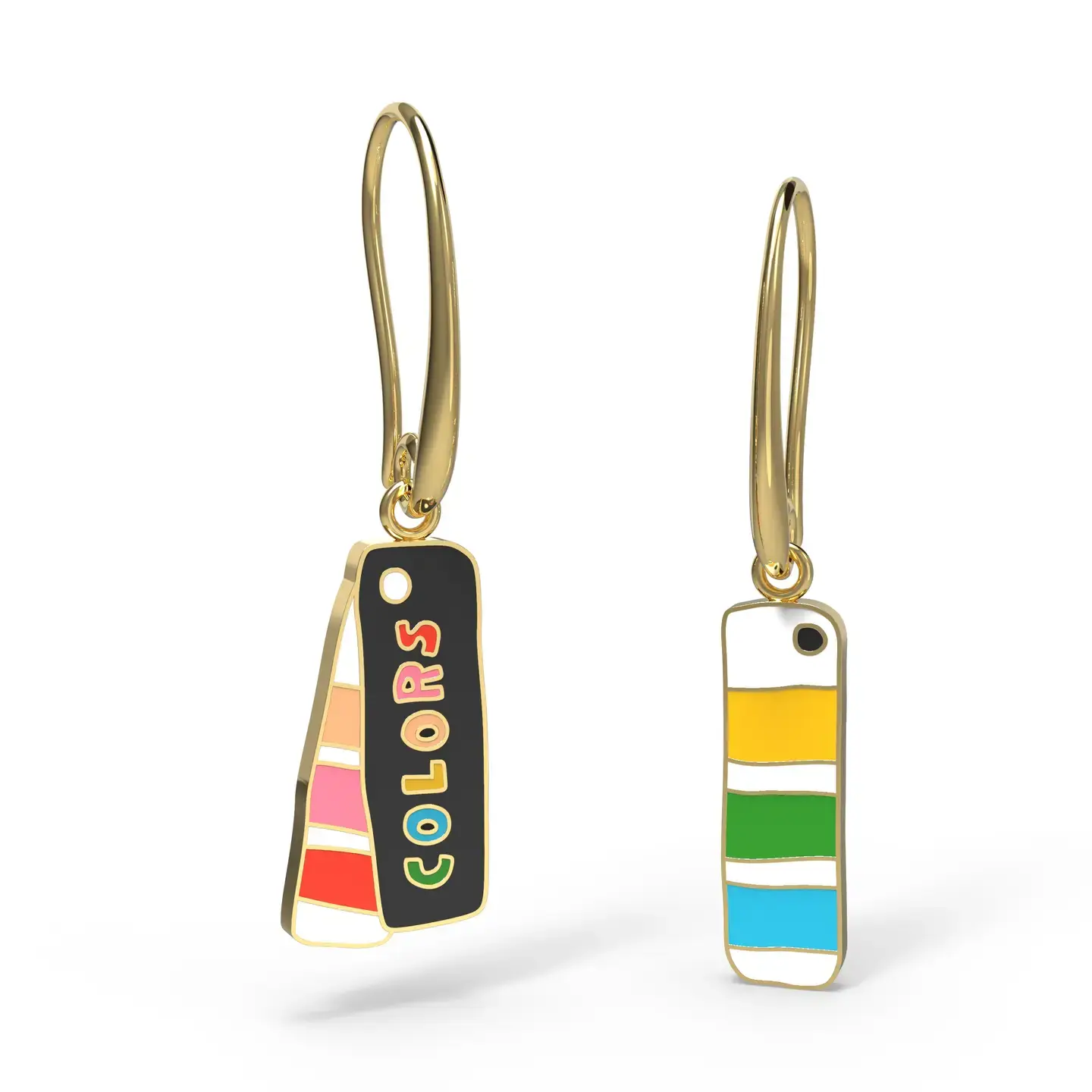 Yellow Owl Workshop - YOW YOW JE - Color Swatch Book Drop Earrings