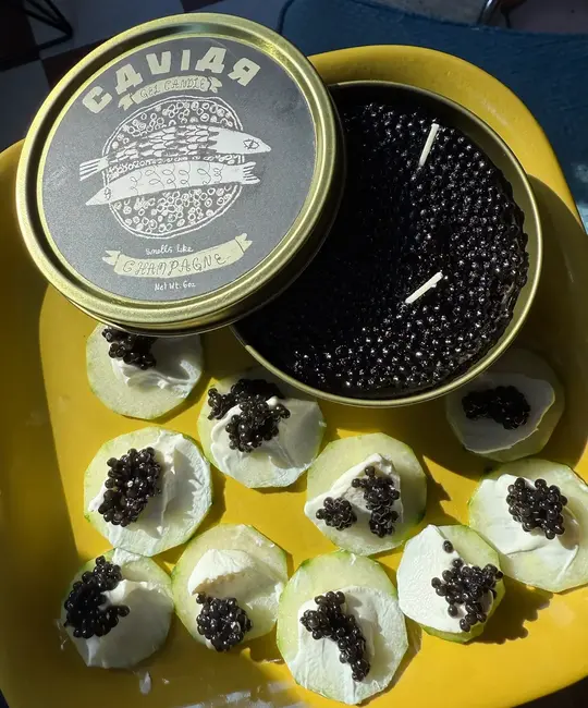 Tinned Candle - TIC TIC CA - Fancy Caviar Tinned Candle (champagne-scented)