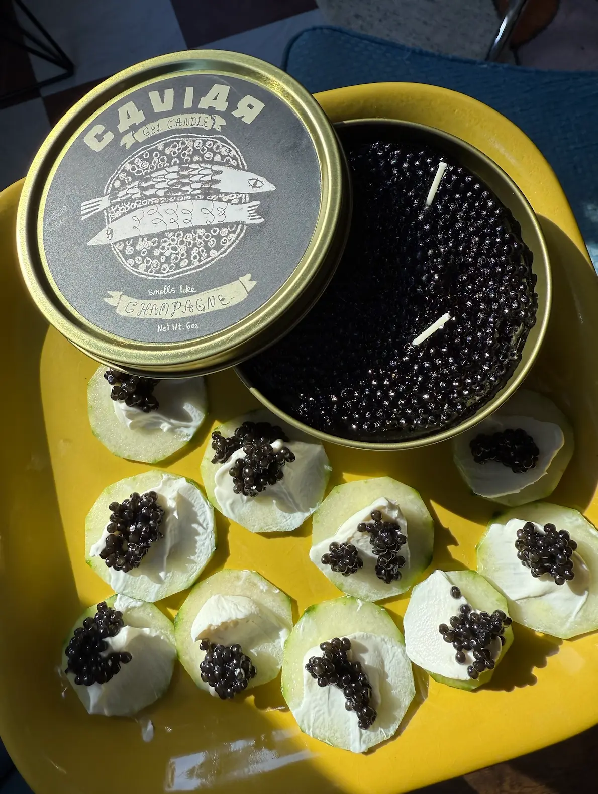 Tinned Candle - TIC TIC CA - Fancy Caviar Tinned Candle (champagne-scented)
