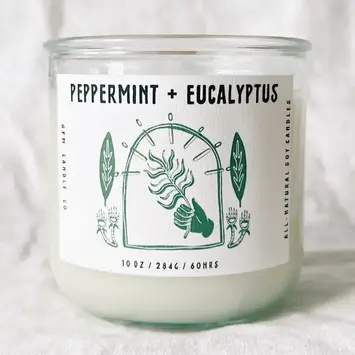 6pm Candle Co. - 6pm 6PM CALA - Peppermint + Eucalyptus Candle, 10oz Soy