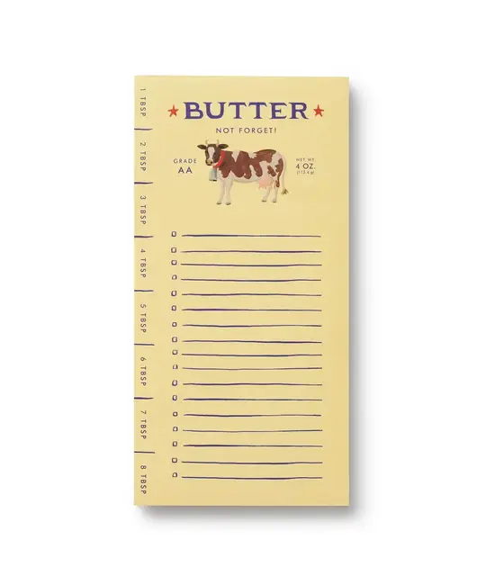 Rifle Paper Co - RP RP NP - Butter Not Forget  Market List Pad