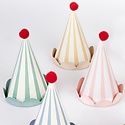 Meri Meri - MEM MEM PS - Pastel Stripe Party Hats