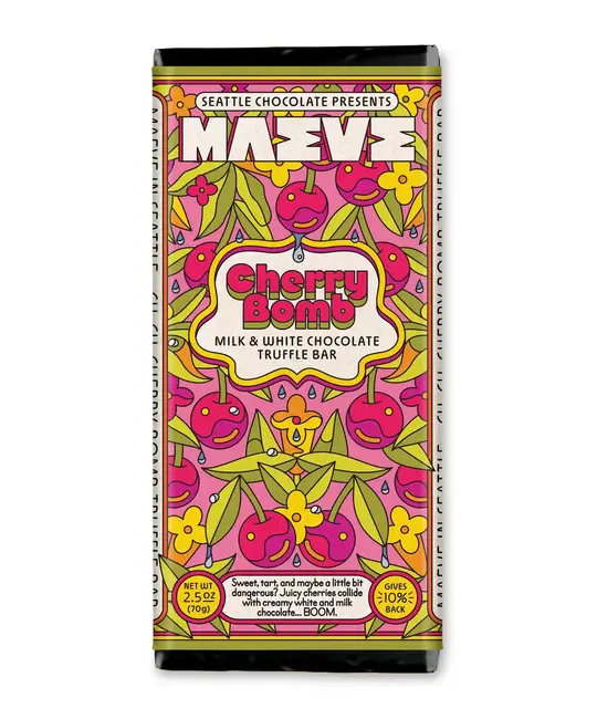 Maeve By Seattle Chocolate - MSC MSC FAD - Cherry Bomb Truffle Bar