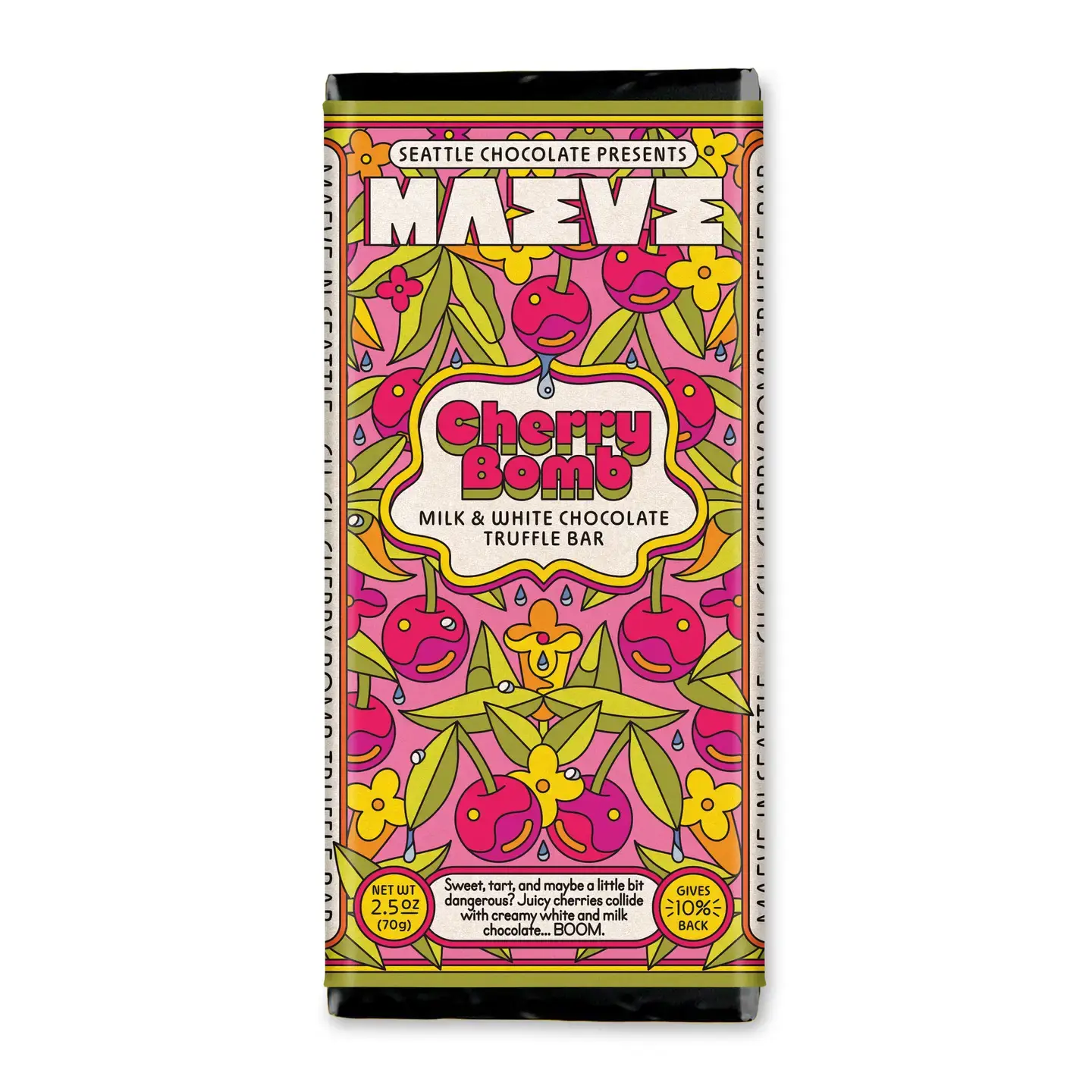 Maeve By Seattle Chocolate - MSC MSC FAD - Cherry Bomb Truffle Bar
