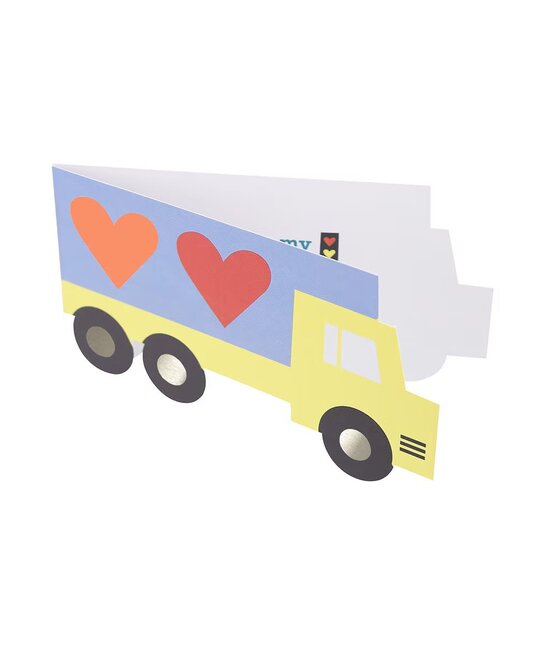 Meri Meri - MEM MEM NSVD - Truck Classroom Valentine's Note Set with Sticker, Set of 24