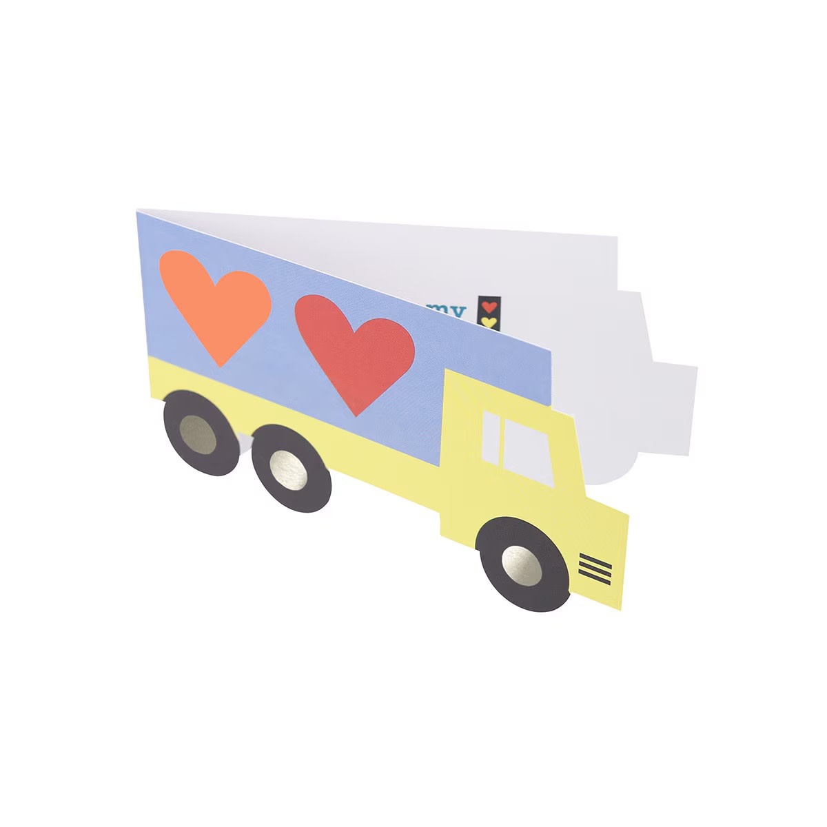 Meri Meri - MEM MEM NSVD - Truck Classroom Valentine's Note Set with Sticker, Set of 24