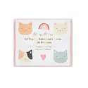 Meri Meri - MEM MEM NSVD - Cat Classroom Valentine's Note Set with Sticker, Set of 24
