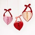 Meri Meri - MEM MEM PSDE - Heart Honeycomb Hanging Decorations