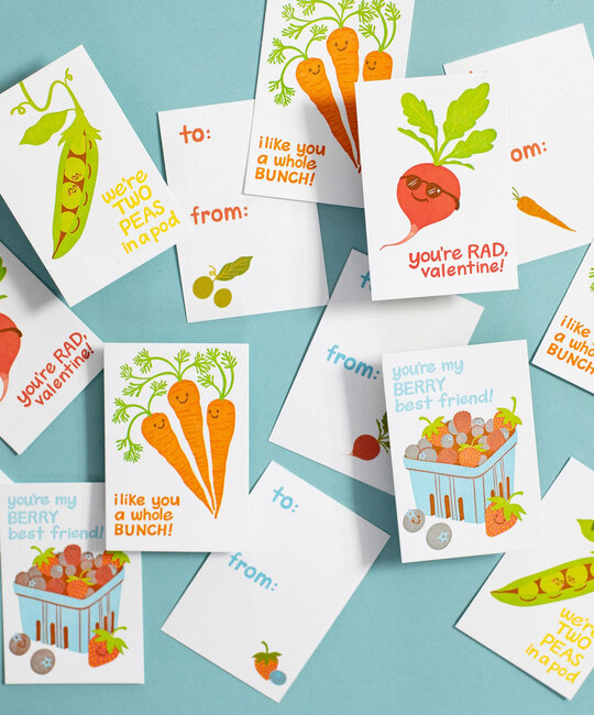 Smudge Ink - SI Snack Attack Classroom Valentine Mini Boxed Note Set of 16