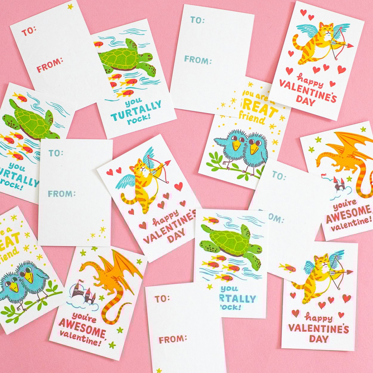 Smudge Ink - SI Critter Mini Classroom Valentines Set