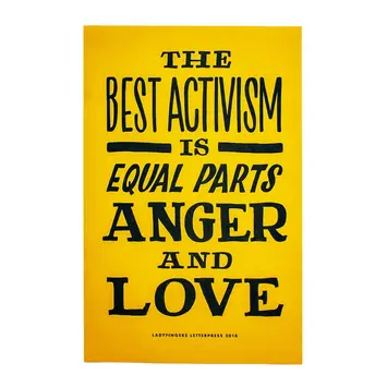 Ladyfingers Letterpress - LF LF PR - The Best Activism Protest Poster
