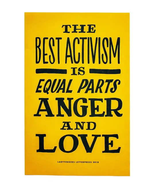 Ladyfingers Letterpress - LF LF PR - The Best Activism Protest Poster