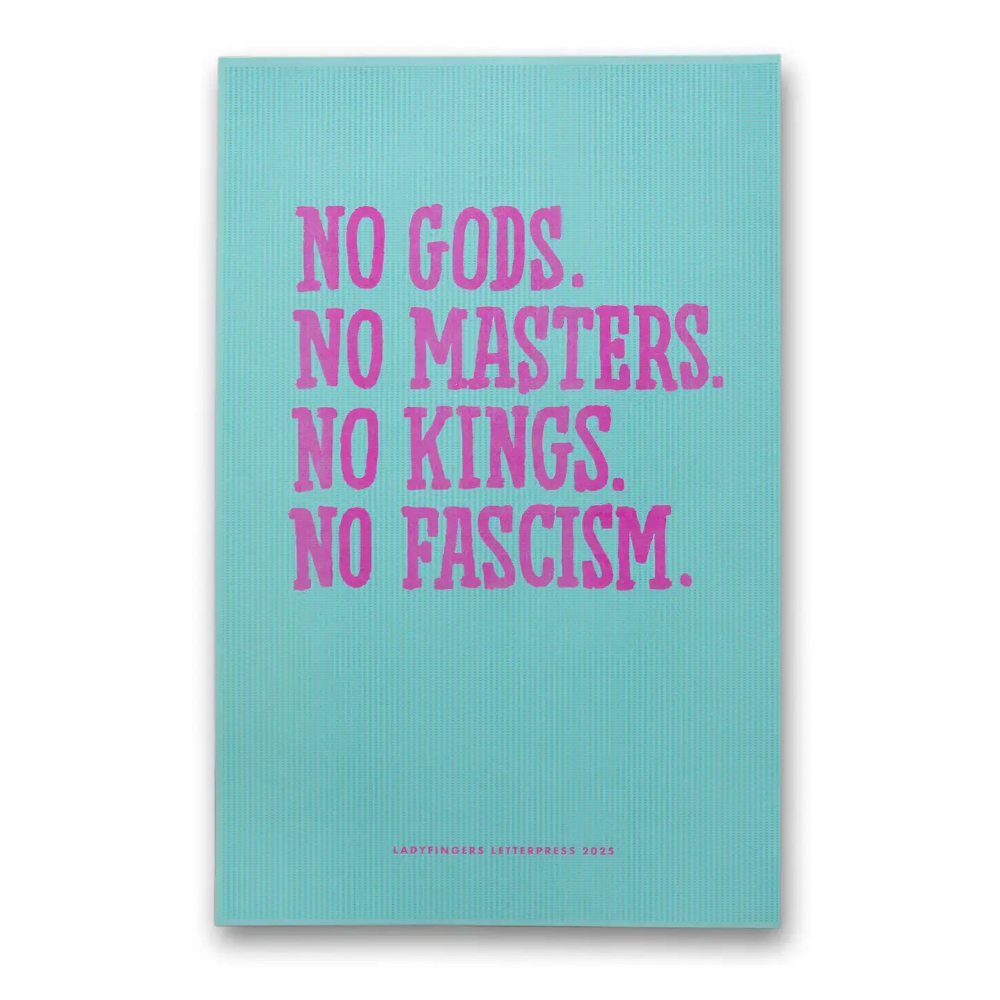 Ladyfingers Letterpress - LF LF PR -  No Gods No Masters Protest Poster