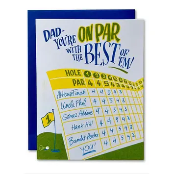 Ladyfingers Letterpress - LF LFGCFD0007 - On Par Father's Day Card