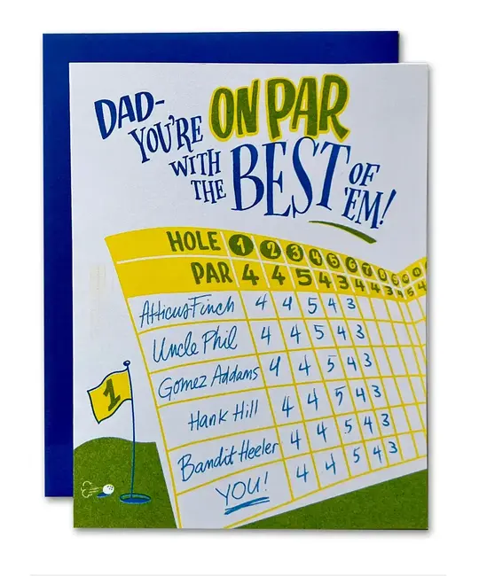 Ladyfingers Letterpress - LF LFGCFD0007 - On Par Father's Day Card