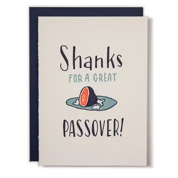 Ladyfingers Letterpress - LF LFGCSE0001 - Shanks for a Great Passover Card