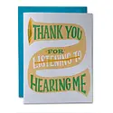 Ladyfingers Letterpress - LF LFGCFR0021 - Hearing Me Card