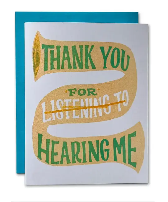 Ladyfingers Letterpress - LF LFGCFR0021 - Hearing Me Card