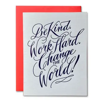 Ladyfingers Letterpress - LF LFGCMI0031 - Work Hard Change The World