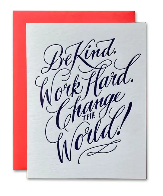 Ladyfingers Letterpress - LF LFGCMI0031 - Work Hard Change The World