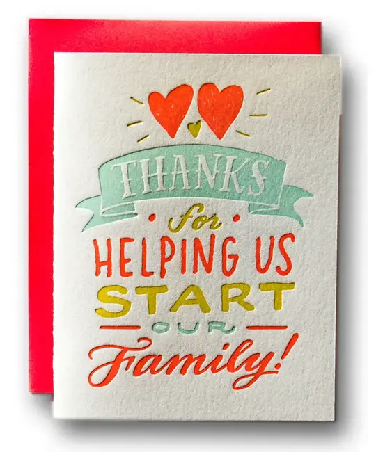 Ladyfingers Letterpress - LF LFGCBA0015 - Thanks for Starting Our Family