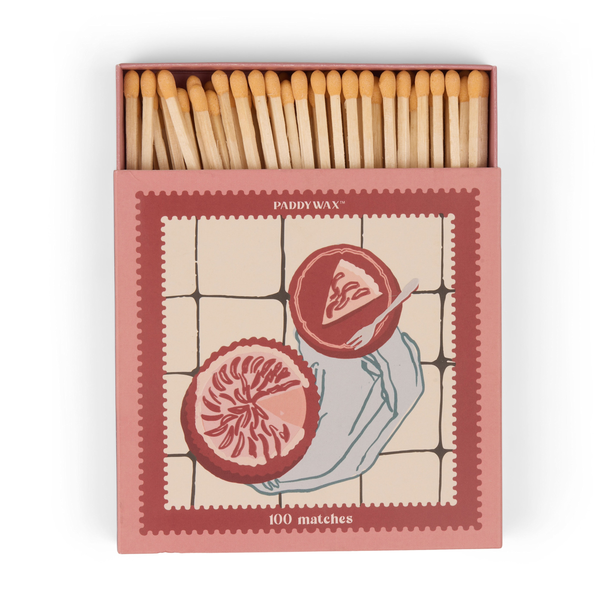 Paddywax - PA PA CAAC - Picnic & Pie Cabana Jumbo Boxed Matches With Peach Tips