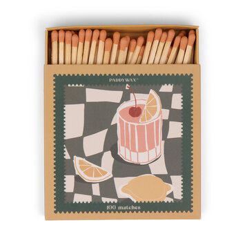 Paddywax - PA PA CAAC - Cocktail Cabana Jumbo Boxed Matches With Orange Tips