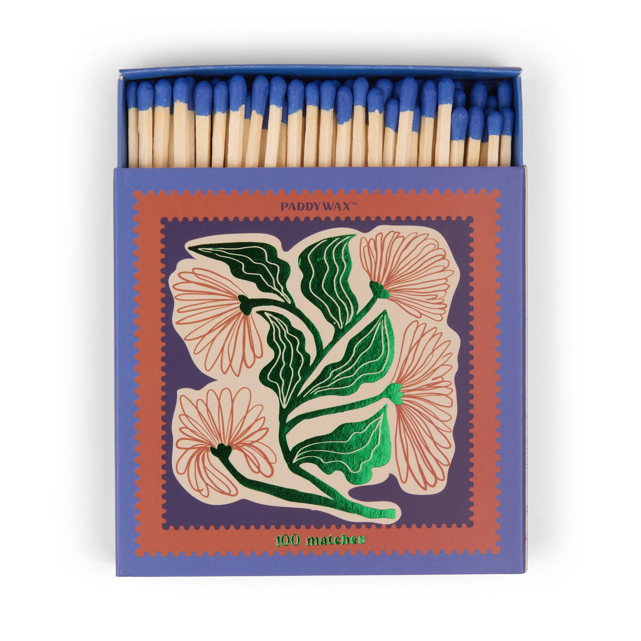 Paddywax - PA PA CAAC - Floral Cabana Jumbo Boxed Matches With Cobalt Tips