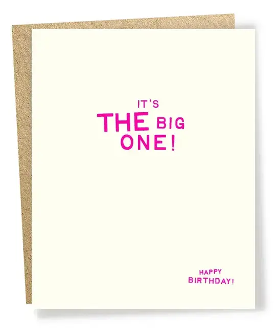 Sapling Press - SAP SAPGCBI - The Big One Birthday Card