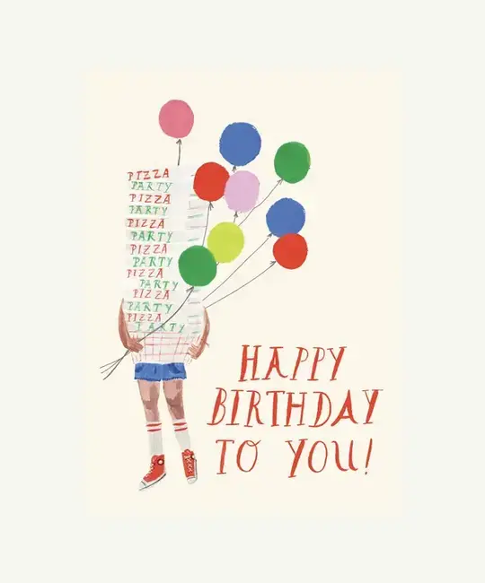 Mr. Boddington's Studio - MB MBGCBI0080 - Pepperoni Please Pizza Party Birthday Card