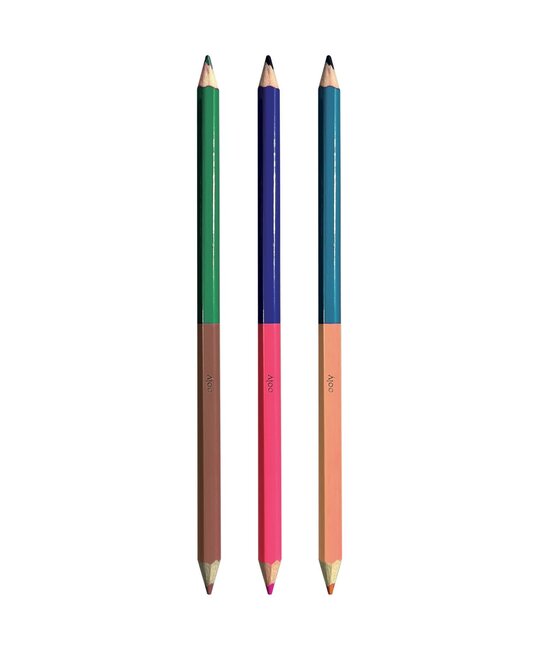 OOLY - OO OO AS - 2 of A Kind Double-Ended Colored Pencils, 24 Colors