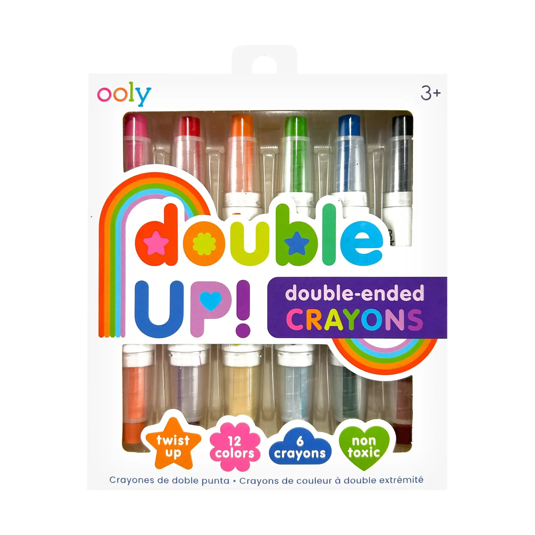OOLY - OO OO AS - Double Up! Double-Ended Crayons (Set of 6 / 12 Colors)