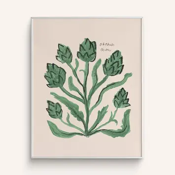 Phthalo Ruth - PHR PHR PRSM - Artichoke  8" x 10" Art Print