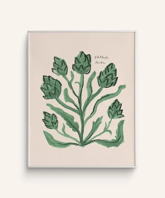 Phthalo Ruth - PHR PHR PRSM - Artichoke  8" x 10" Art Print