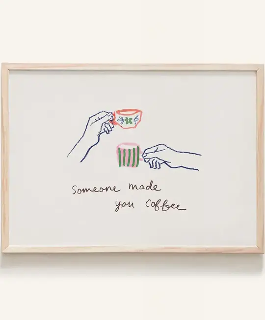 Phthalo Ruth - PHR PHR PRSM - Someone Made Coffee Mini Art Print, 5" x 7"