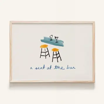 Phthalo Ruth - PHR PHR PRSM - A Seat At The Bar Mini Art Print, 5" x 7"