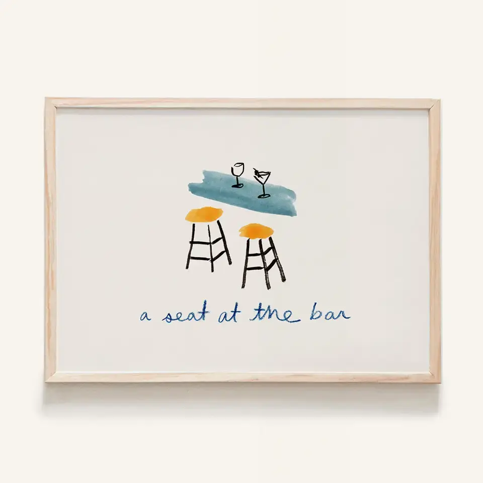 Phthalo Ruth - PHR PHR PRSM - A Seat At The Bar Mini Art Print, 5" x 7"