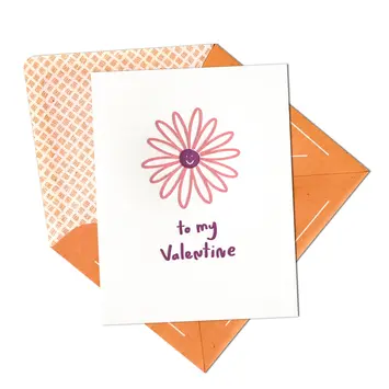 Ink Meets Paper - IMP IMPGCVD0016 - To My Valentine Smiley Face Dasiy Valentine's Day Card