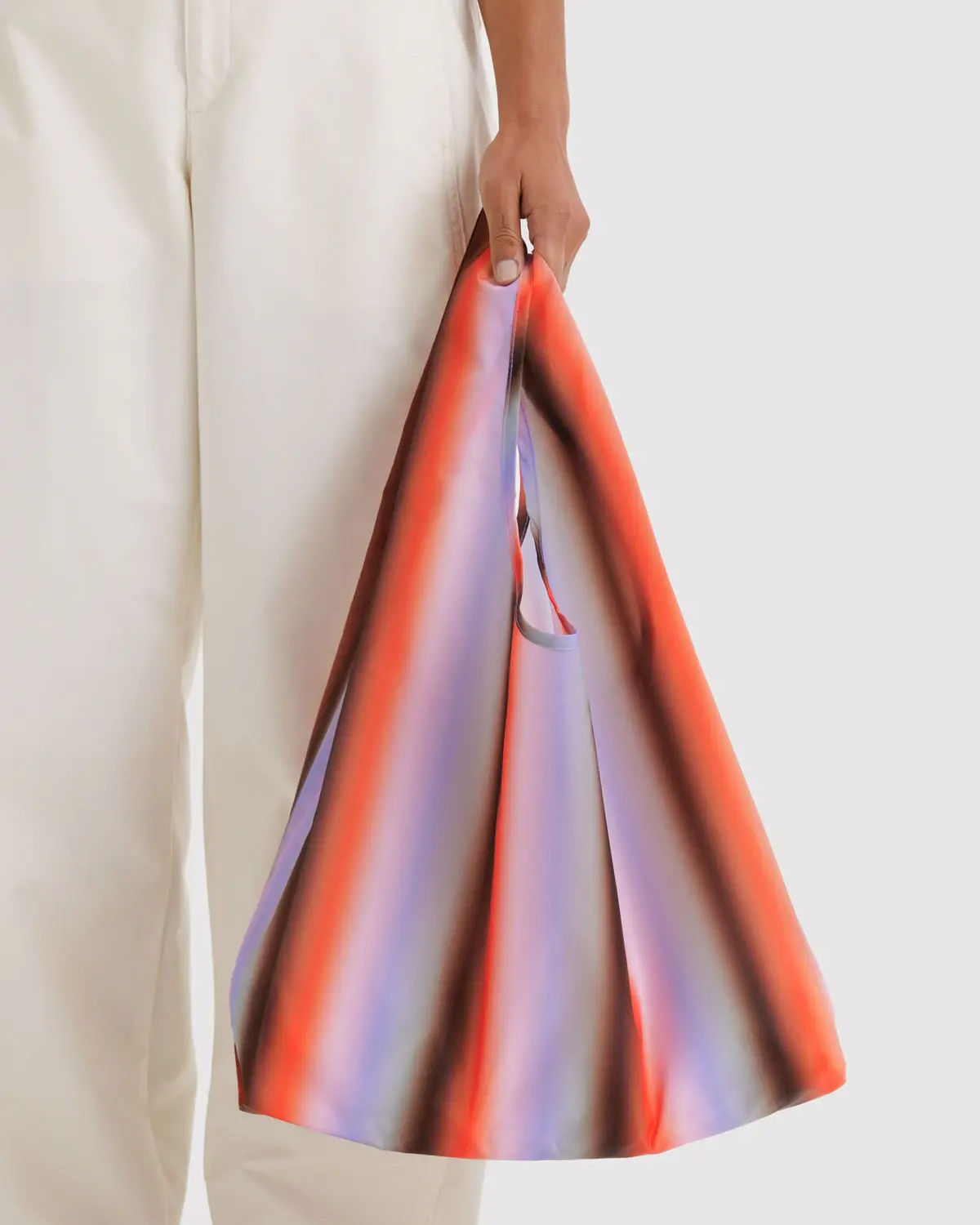 Baggu - BA BA BAG - Gradient Stripe Poppy & Lilac Standard Baggu Reusable Bag