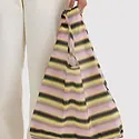 Baggu - BA BA BAG - Gradient Stripe Pink & Yellow Standard Baggu Reusable Bag