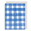 E. Frances Paper Studio - EF EFGCTY0030 - Blue GinghamThank You Card