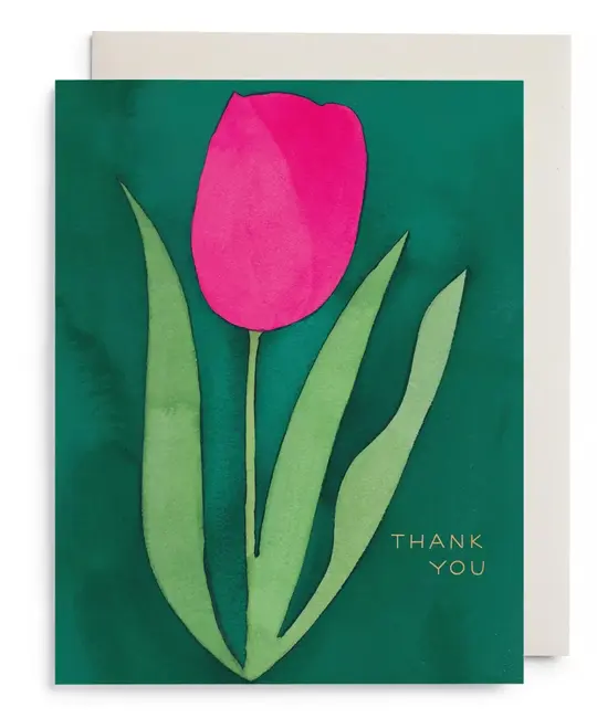 E. Frances Paper Studio - EF EFGCTY0023 - Pink Tulip Thank You Card