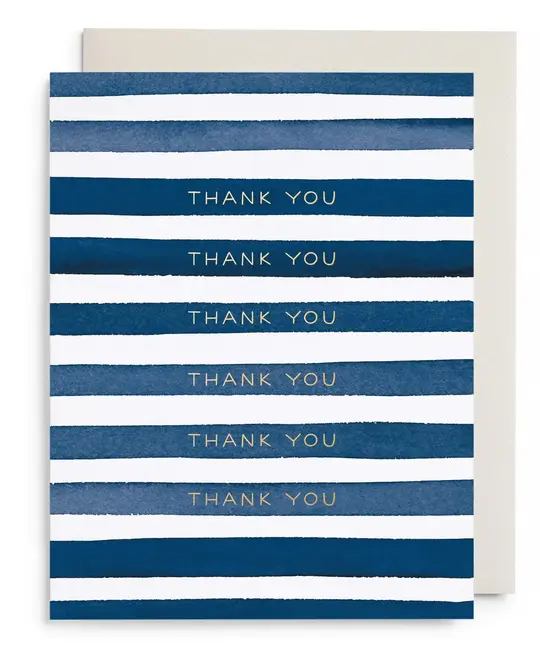 E. Frances Paper Studio - EF EFGCTY0024 - Navy Stripes Thank You Card