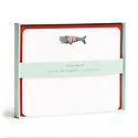 E. Frances Paper Studio - EF EF NSBL - Frankie Stripey Whale Flat Box Note Set, Set of 8