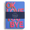 E. Frances Paper Studio - EF EF NBLI - OKLoveYouBye Line Stitched Notebook Set